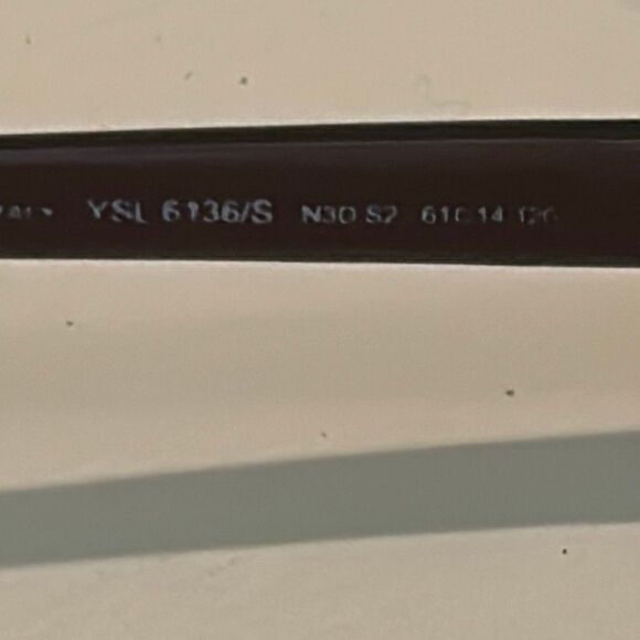 Yves Saint Laurent Paris Oversized Sunglasses Round 6136 Brownish Red Metallic main image 6